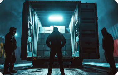 Large cargo trailer truck
