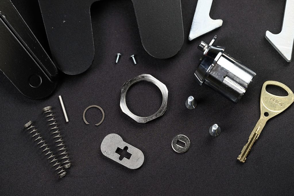 An image of locks and keys